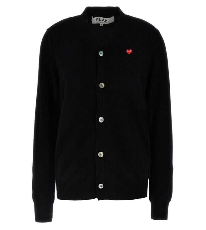 Comme Des Garcons Black Wool Cardigan