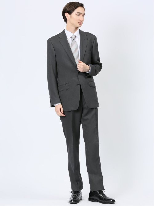 ストレッチウォッシャブル 2ボタン ツーピーススーツ ストライプ