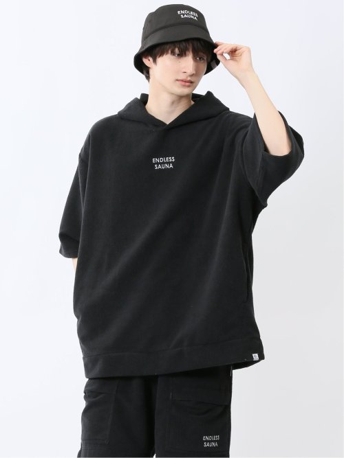 Sauna Camp×T/Q パイル ポンチョ 黒 FREE｜メンズ｜タカキュー【公式通販】