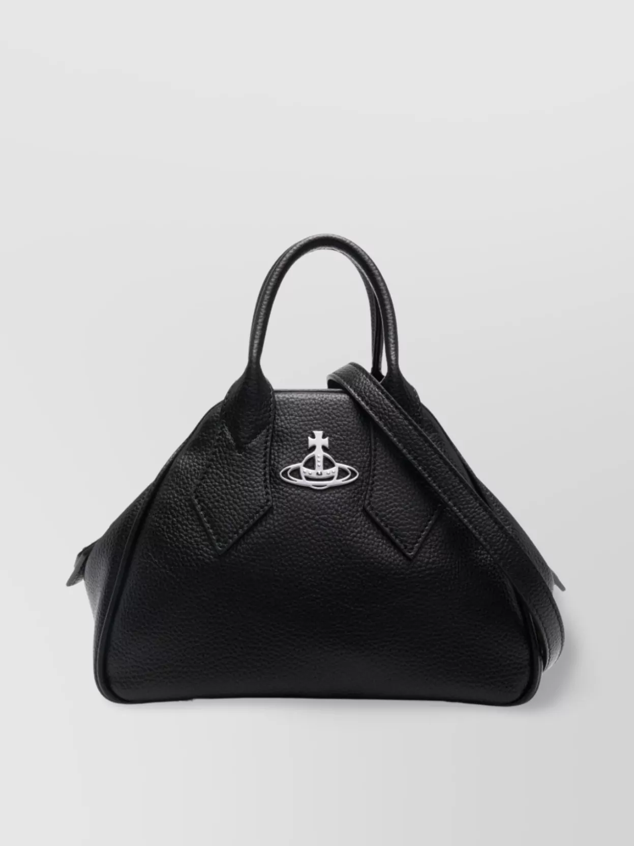 Vivienne Westwood Textured pebbled shoulder bag with adjustable