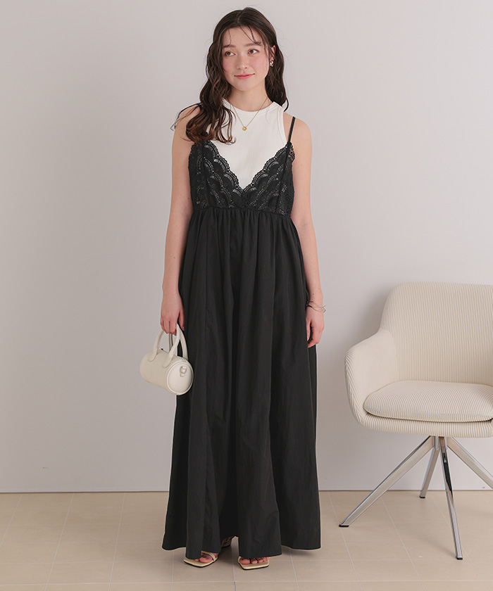 バストレースキャミソールワンピース | titivate