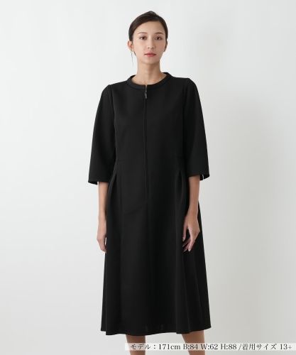 プリーツフレアワンピース【Leilian WHITE LABEL】|レリアン プラス