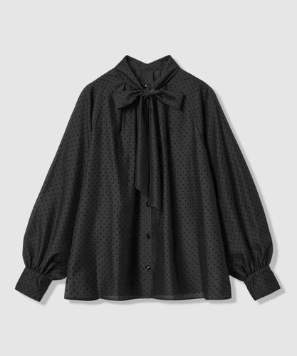 セットアップ対応商品】ライトデニムライクボウブラウス|ANAYI