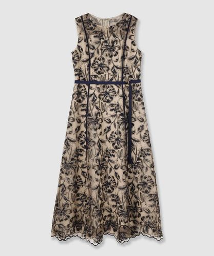 リーフフラワーチュールVネック ワンピース|ANAYI OFFICIAL ONLINE