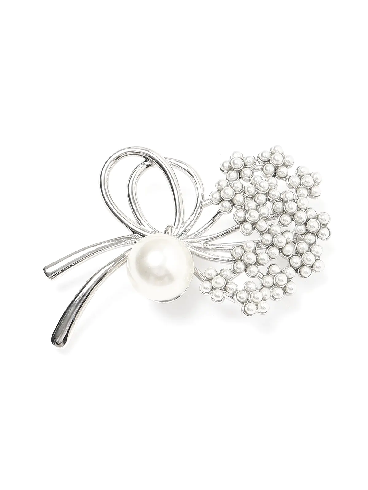 フラワーブーケブローチ／パール＆シルバー／destyle | SUIT SQUARE