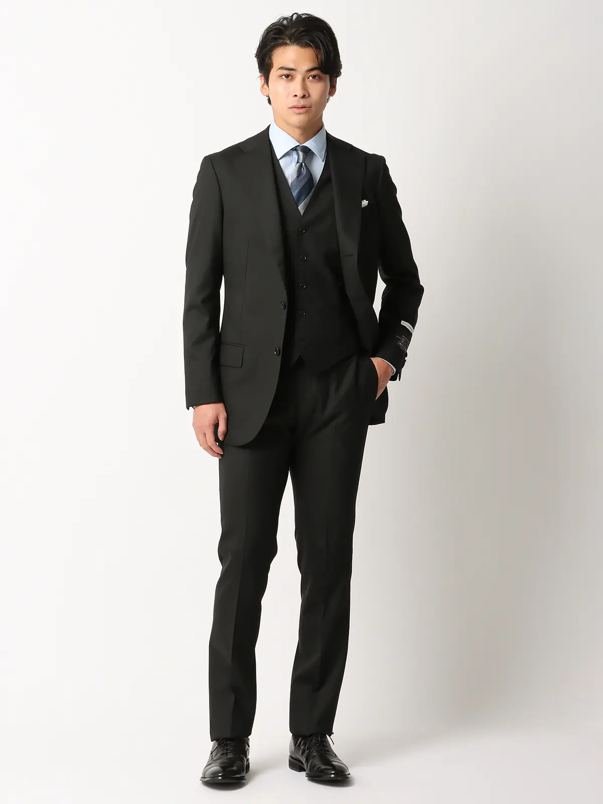 スーツ／スリーピース／3つボタン／ヘリンボーン／TR24 | SUIT SQUARE