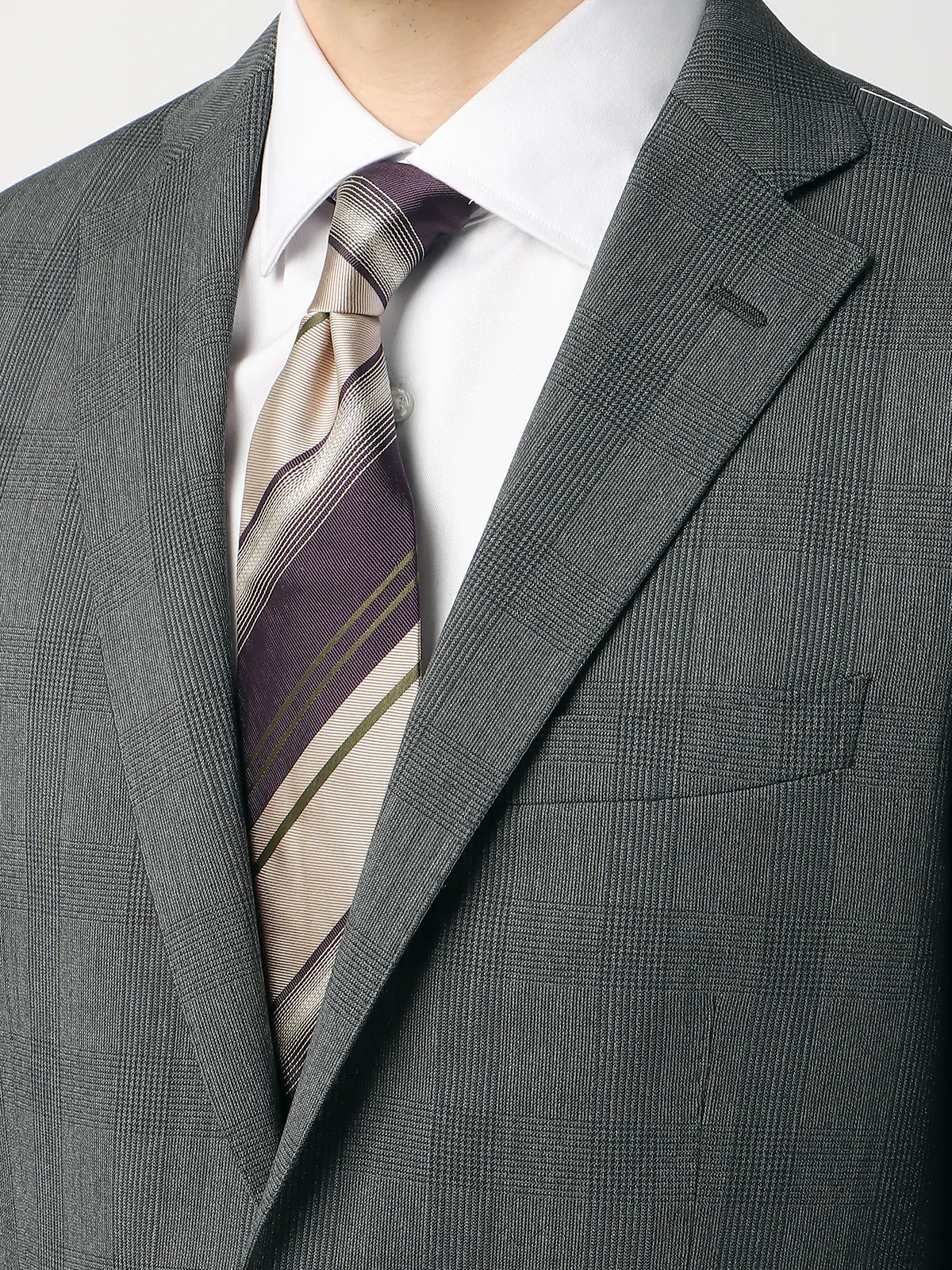 スーツ／2つボタン／CANONICO／OFFLIMITS／グレンチェック／CH22