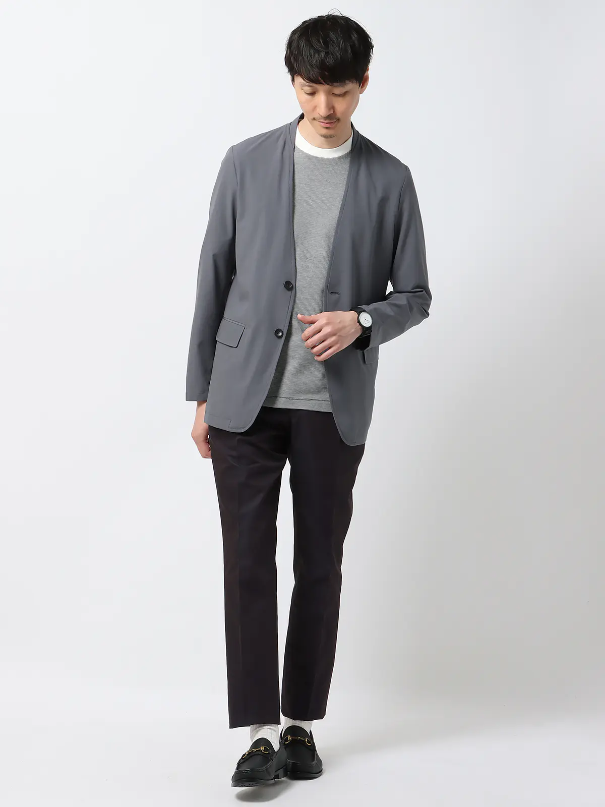 WEB限定／PERFORMANCE SUIT／ノーカラージャケット＆パンツ＆Tシャツ