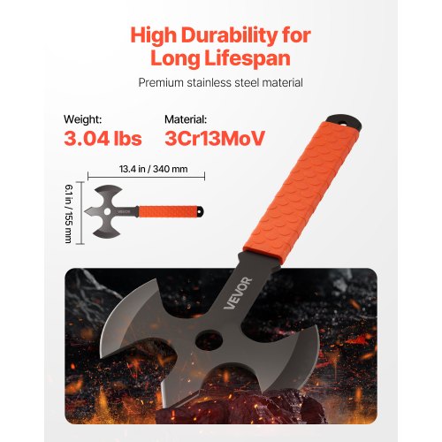 VEVOR Throwing Axes Set – 3 Pack 13.4 Inch Tomahawks