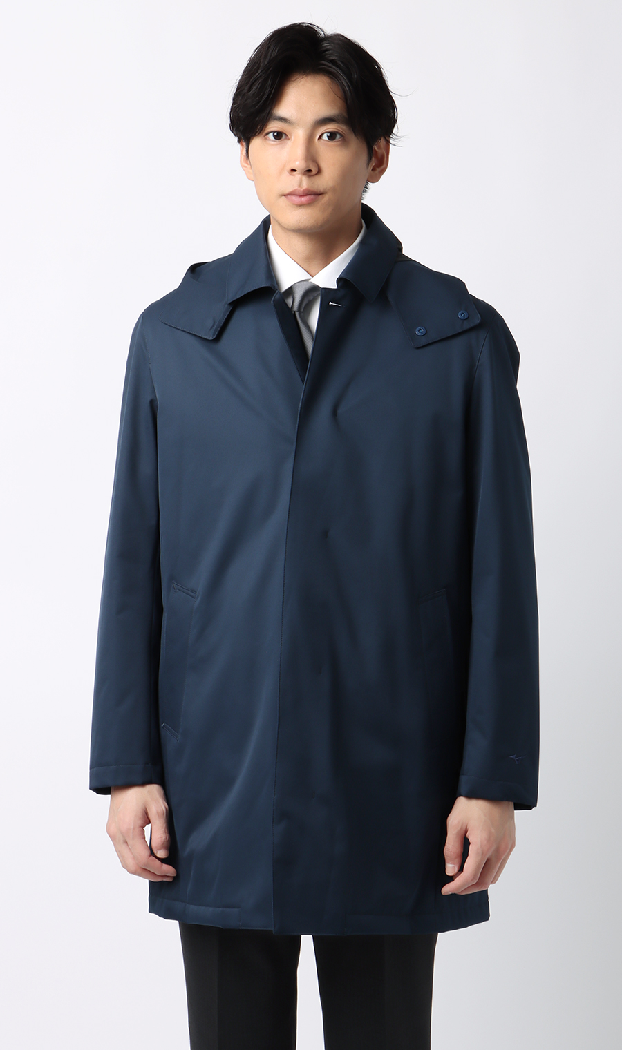 フード付きステンカラーコート【BREATH THERMO】 (E2JEC570-11