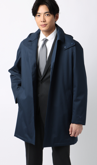 フード付きステンカラーコート【BREATH THERMO】 (E2JEC570-91