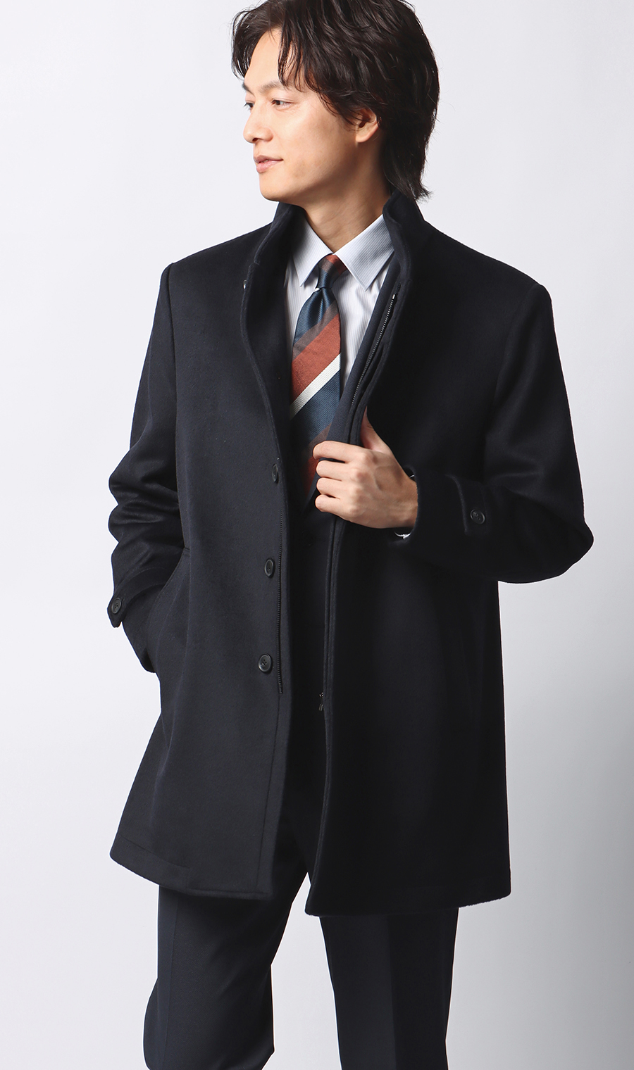 スタンドカラーコート (GT62504-11) | REGAL(黒) | 紳士服・スーツ販売