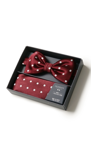 トリートドレッシング 蝶ネクタイ、カフス、チーフ、シャツ4点セット