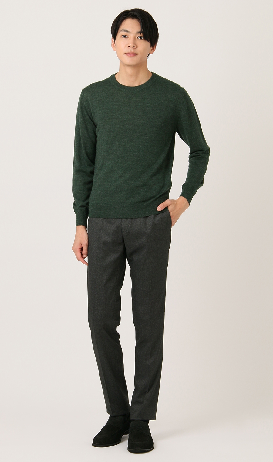 クルーネックセーター【毛玉CLEAR】【＃すごセーター】 (634006-62