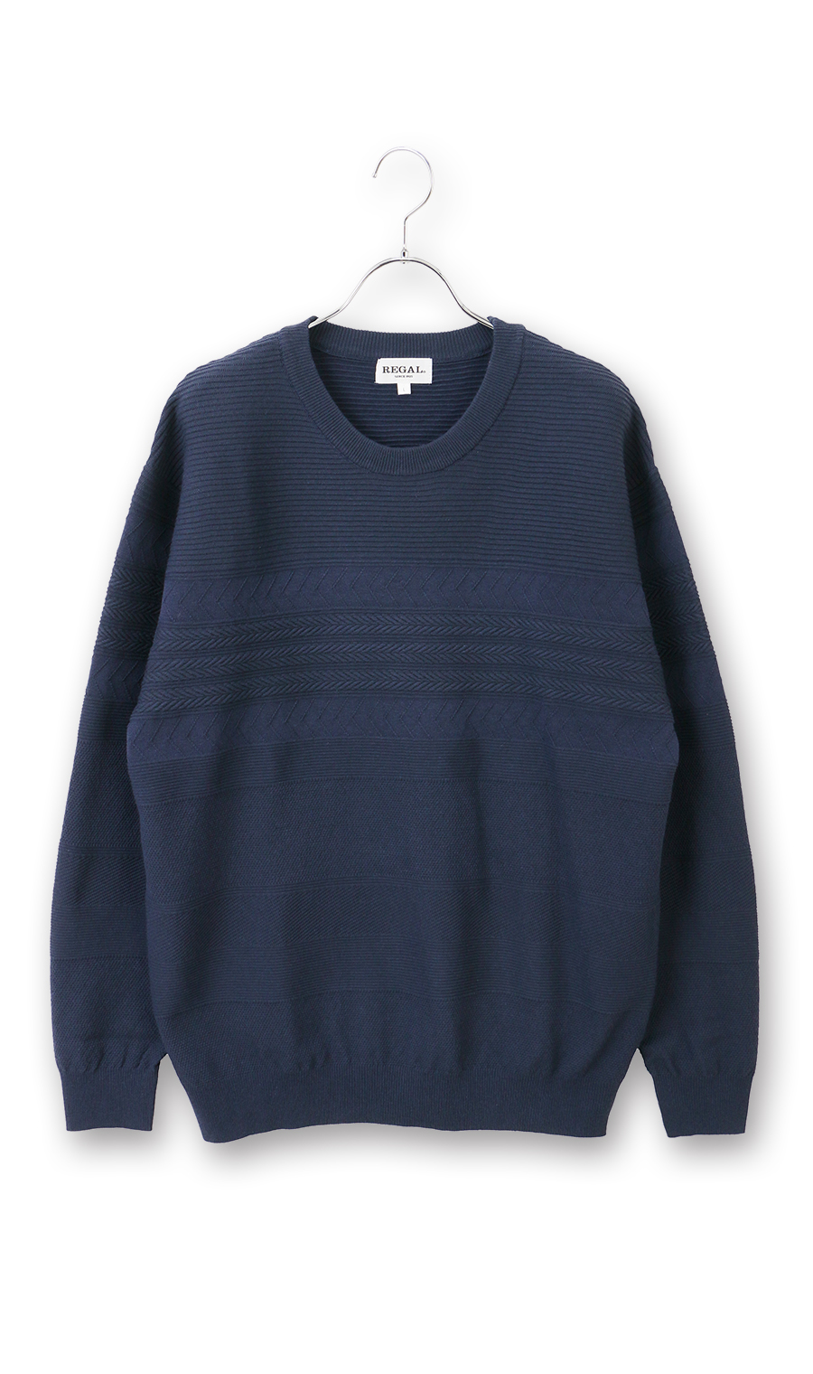 クルーネックセーター (654113-23) | REGAL(黒) | 紳士服・スーツ販売