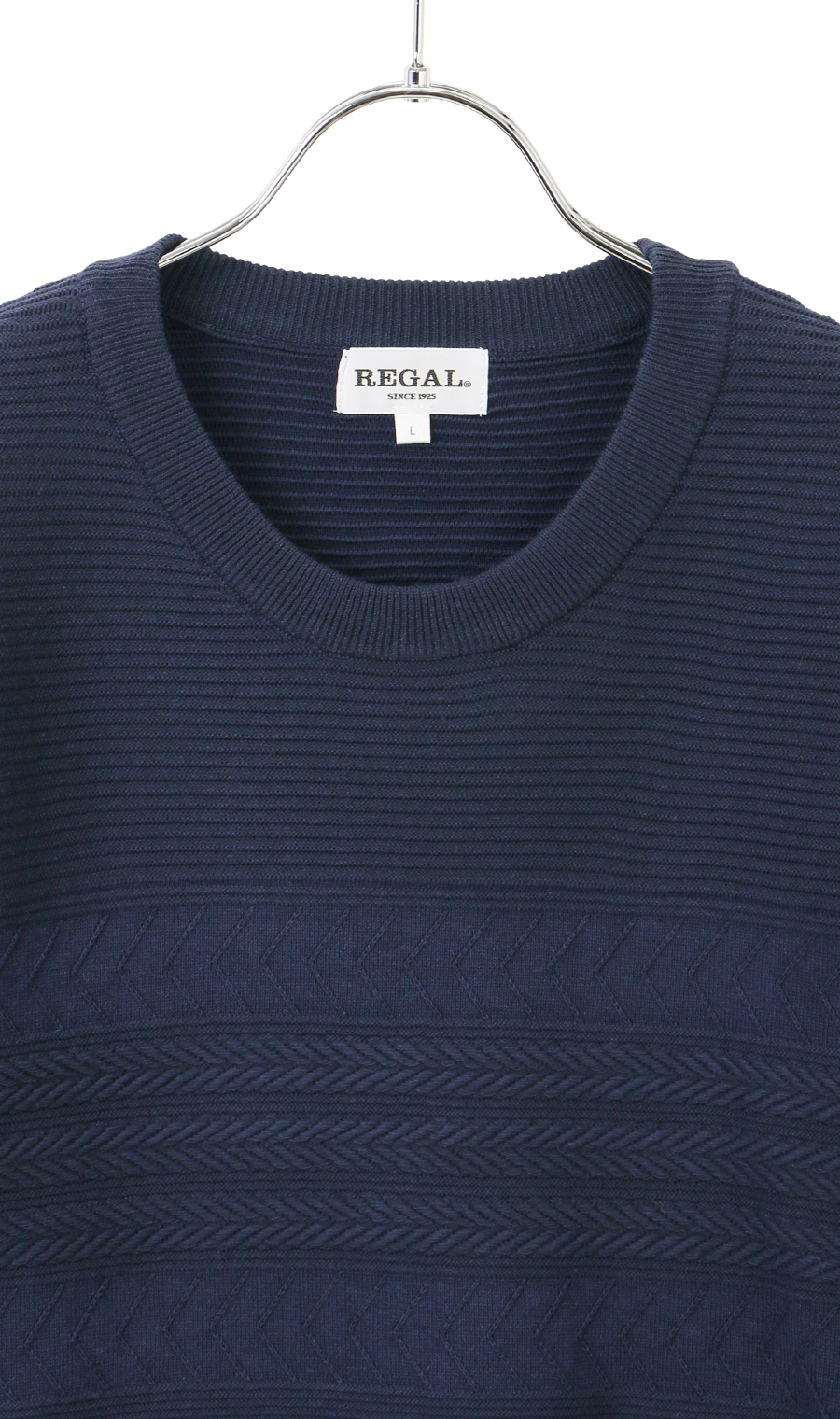 クルーネックセーター (654113-23) | REGAL(黒) | 紳士服・スーツ販売