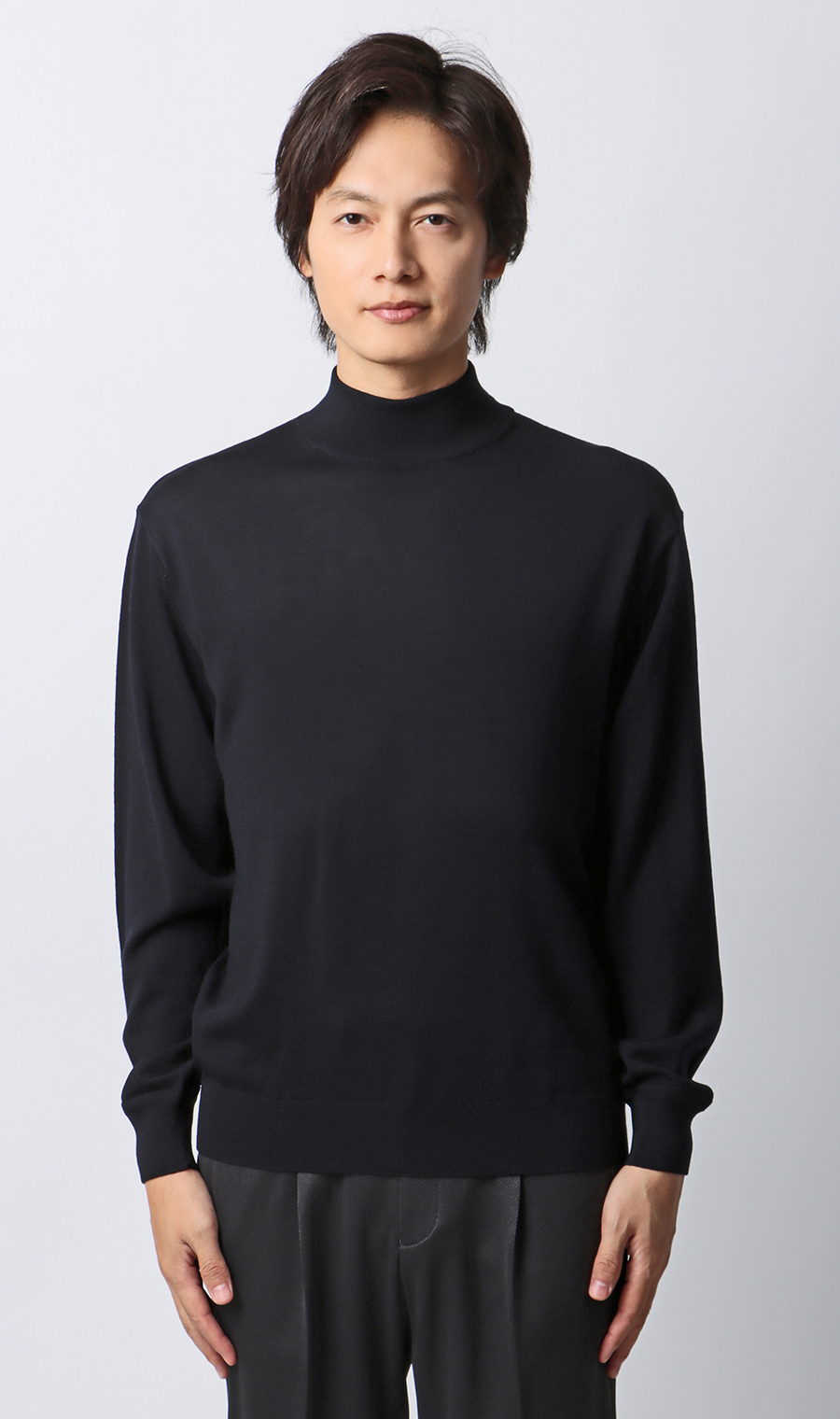 モックネックセーター【毛玉CLEAR】【＃すごセーター】 (ACKN5102-23