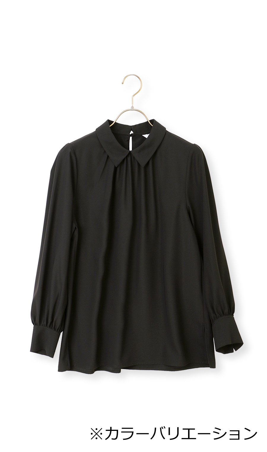 シャツカラーギャザーブラウス【長袖】 (ABL24157-10) | ANCHOR WOMAN