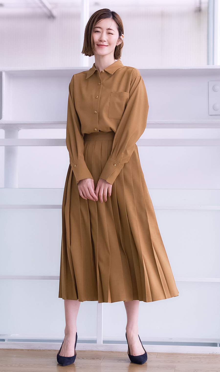 プリーツスカート【セットアップ着用可】 (ASP5590-D) | ANCHOR WOMAN