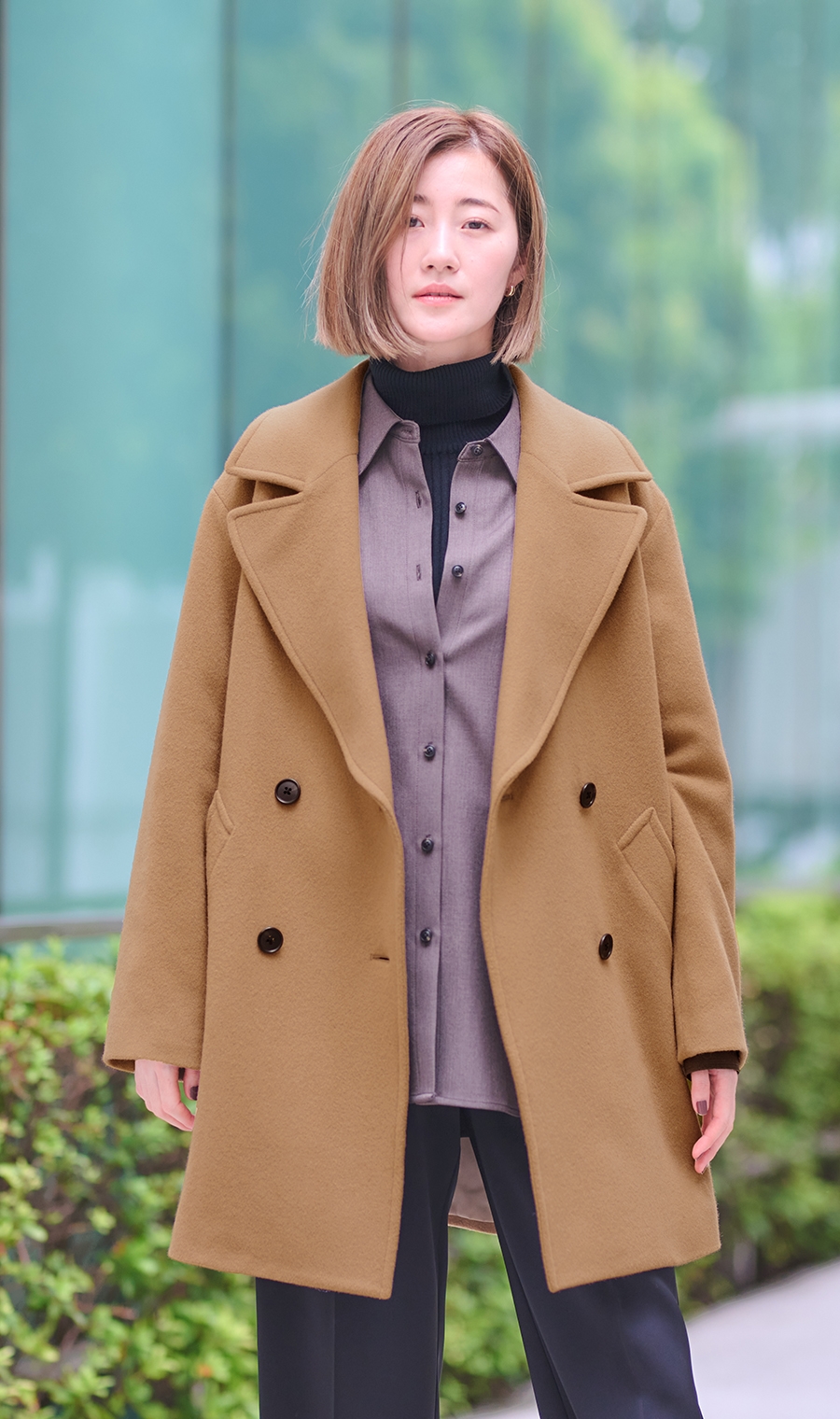 ウールショートコート《ダブル》 (SWC23101-71) | ANCHOR WOMAN