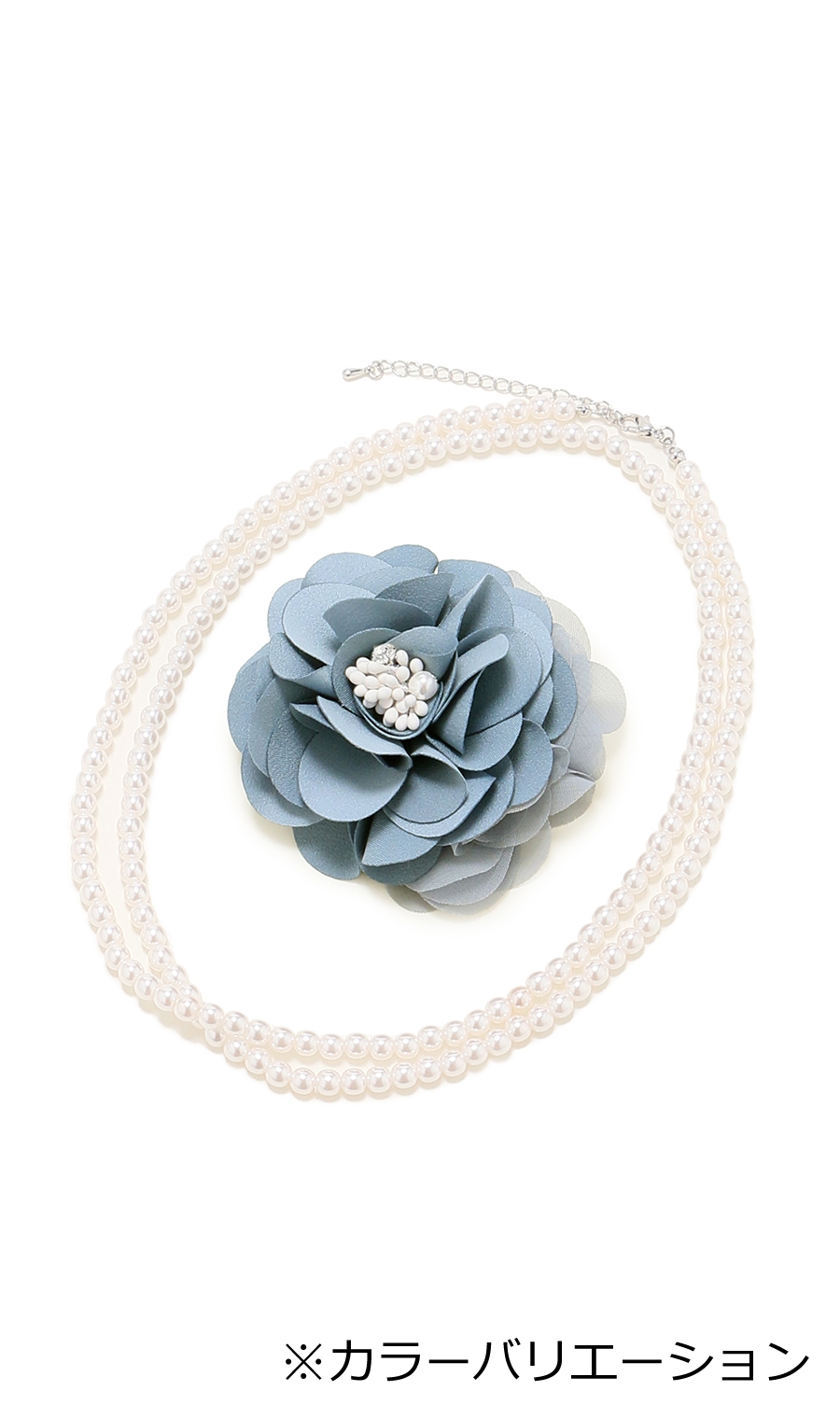 □プチコサージュ&パールネックレスセット【2点セット】 (CORSAGE97