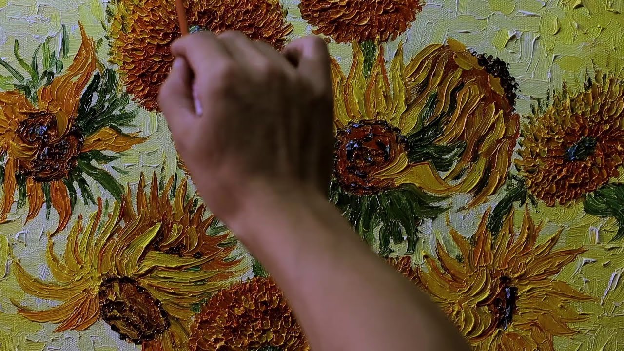 ゴッホの複製画を20年以上描き続けた画工・趙子勇による「星月夜」の