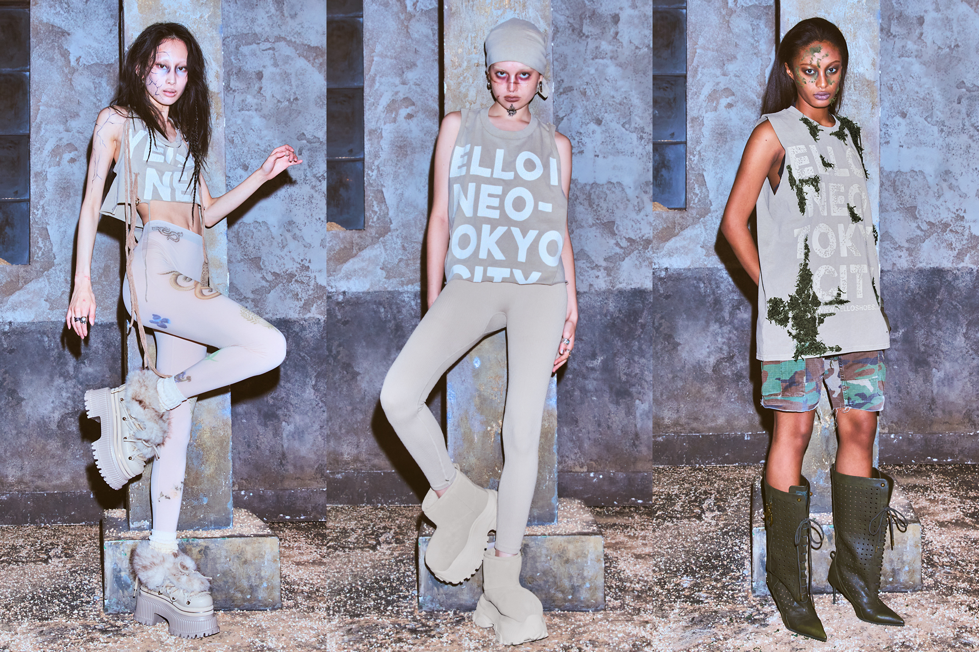 すうさん】YELLO 厚底ニットブーツ YELLO / SOY DOUBLE SNEAKER SHORT