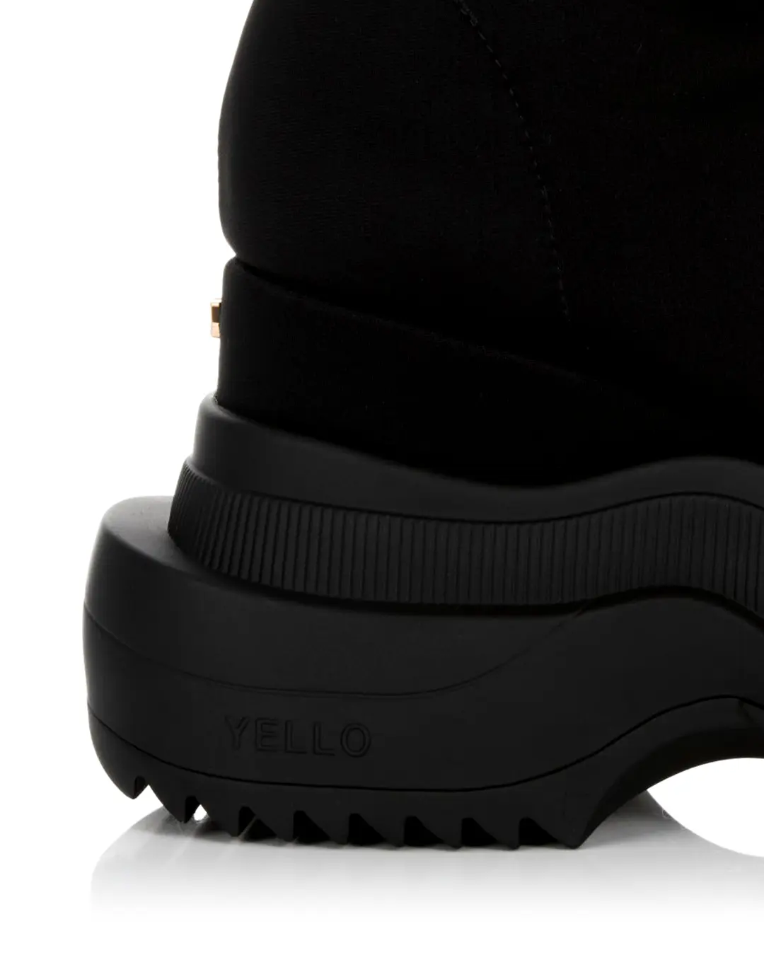 YELLO / TOKYO BLACK MID SNEAKER SHORT BOOTS