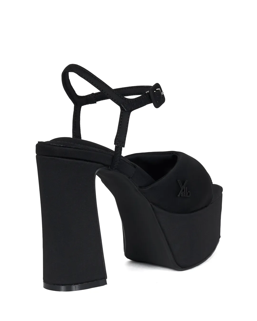 YELLO / TOKYO BLACK CHUNKY HEEL SANDALS