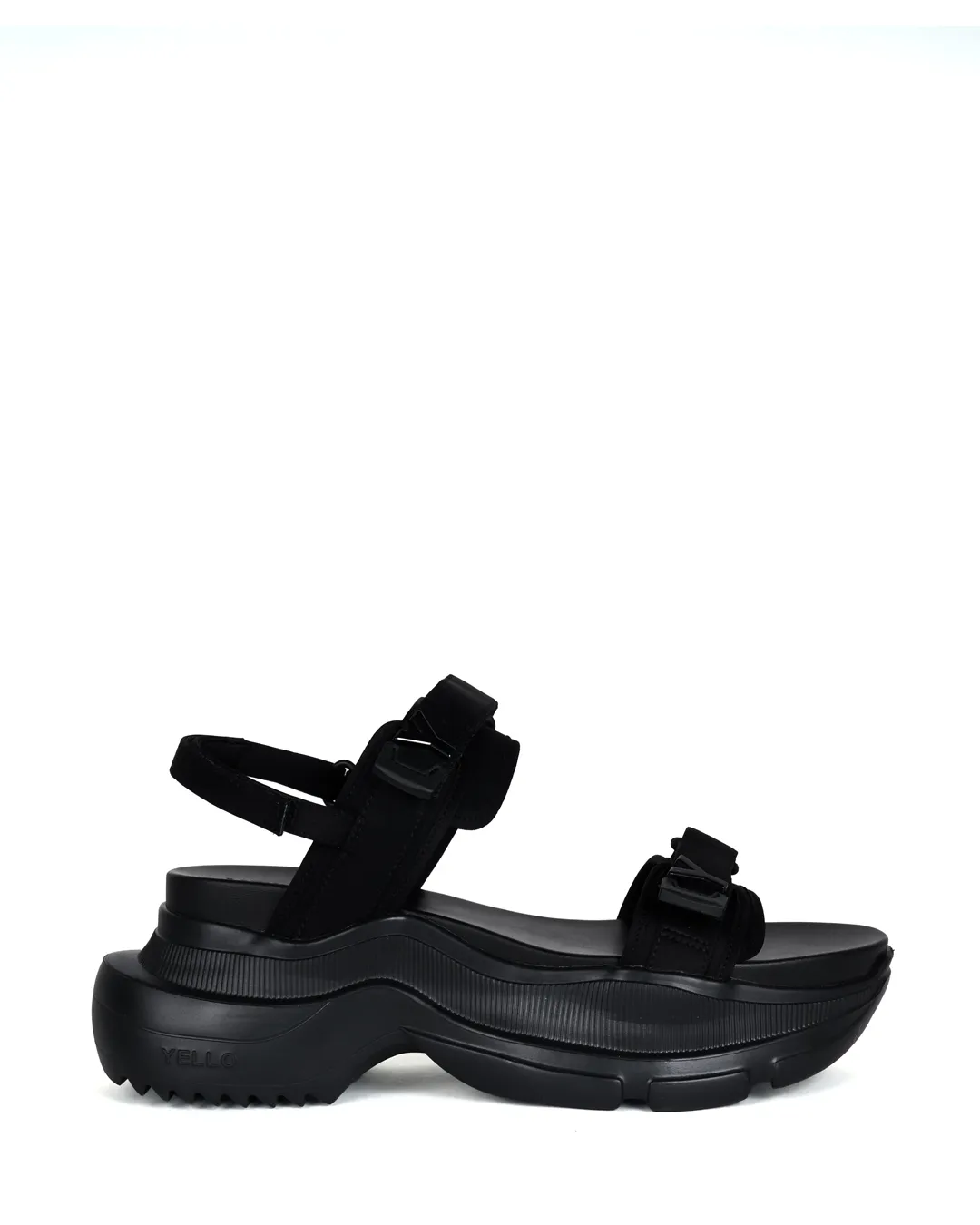 YELLO / TOKYO BLACK SINGLE SNEAKER SANDALS