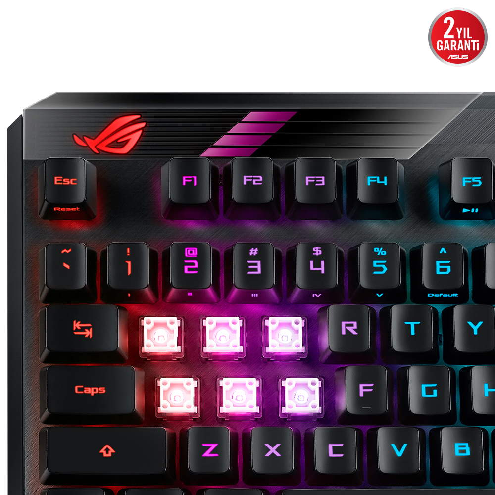 ASUS ROG Claymore II ROG RX Red Optical Switch Türkçe RGB Mekanik