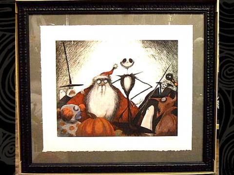 ナイトメアビフォアクリスマス リトグラフ