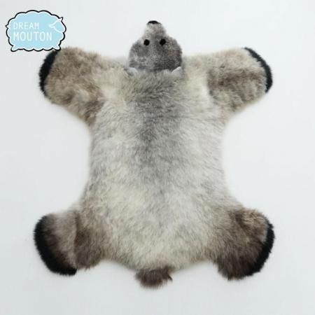 チベットラム フルスキン毛皮 1匹サイズ約95x60cm ブラウン｜ドリーム