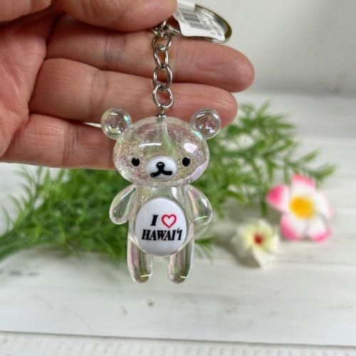 ハワイ直輸入!! アイランドベアーキーチェーン ホワイト - 本物の