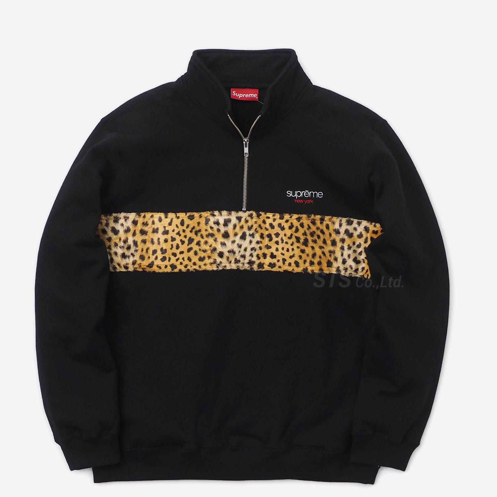 Supreme - Leopard Panel Half Zip Sweatshirt - UG.SHAFT