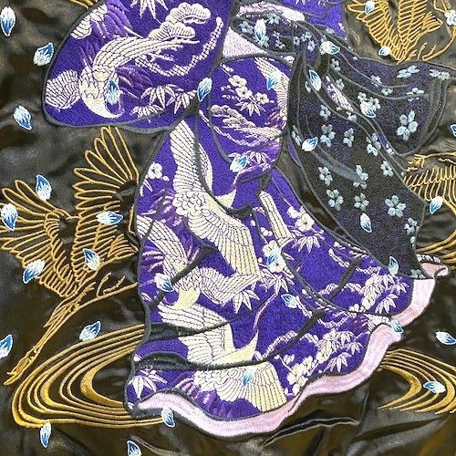 入荷・送料無料】【華鳥風月】 花魁 刺繍スカジャン