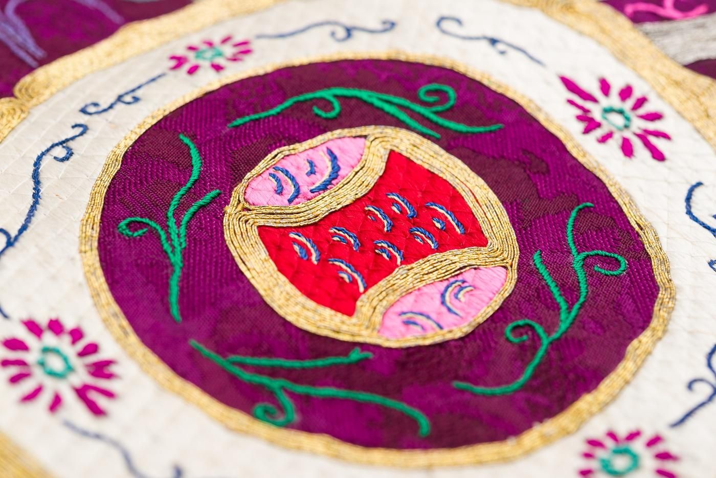 アンティーク着物 刺繍 鏡裏紋 - からん::アンティーク着物