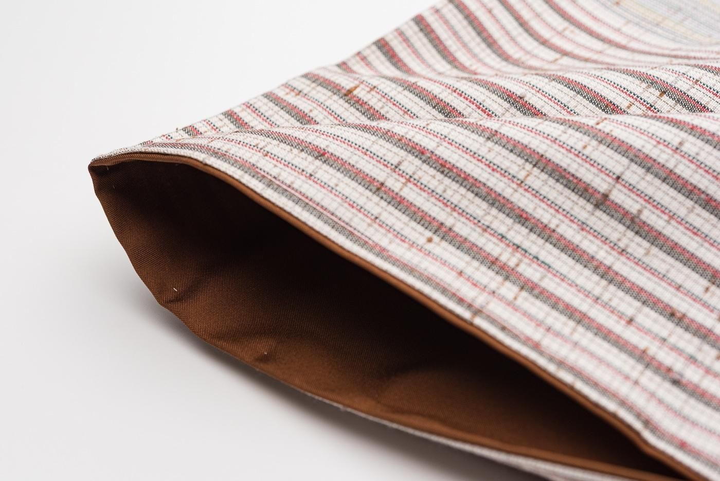 ぜんまい紬 縞模様 - からん::アンティーク着物・リサイクル着物の通販