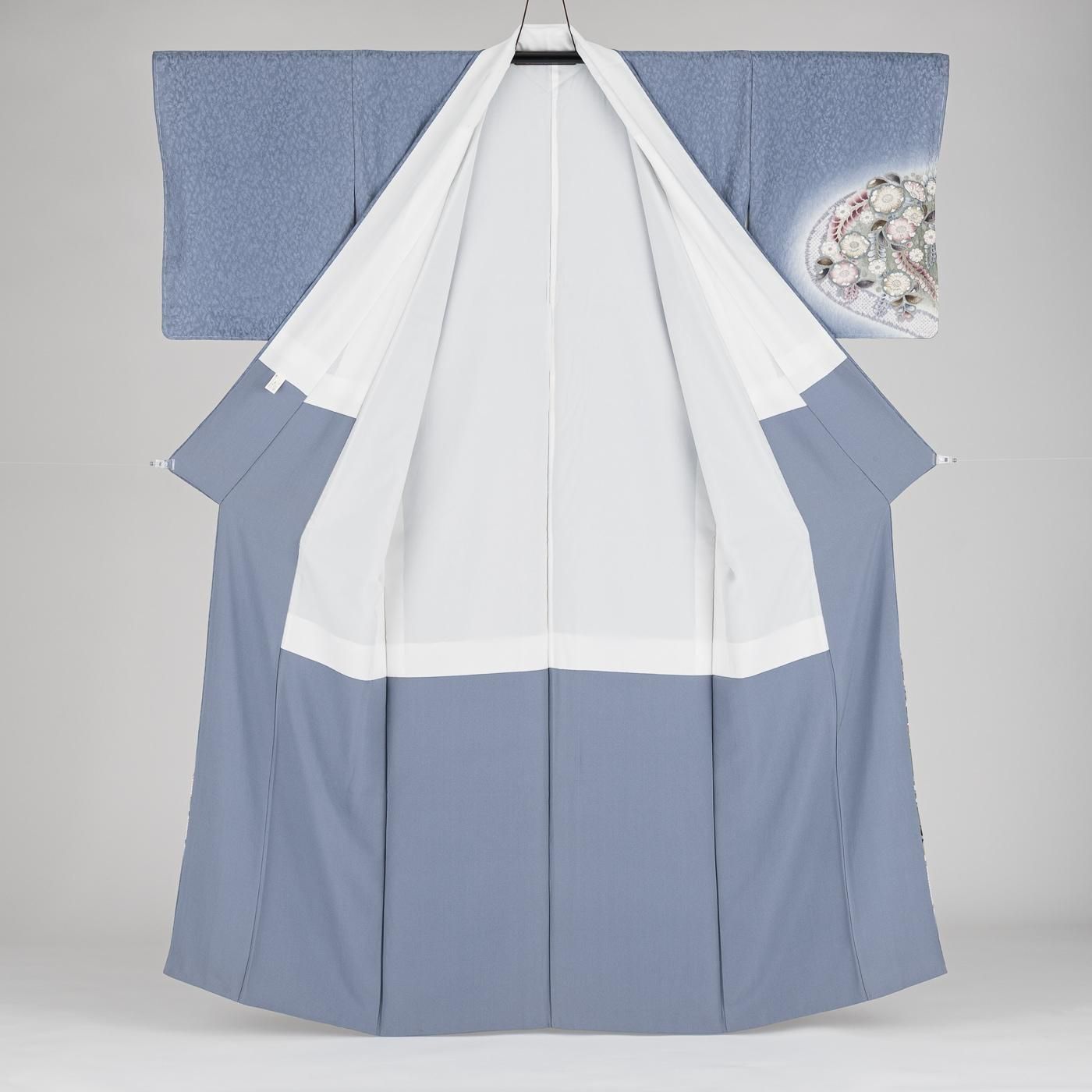 訪問着 林淳一 辻が花模様 - からん::アンティーク着物・リサイクル