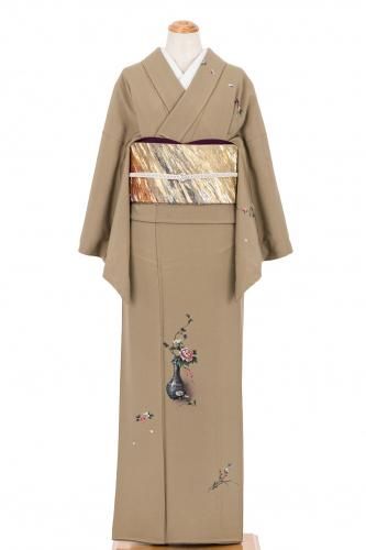 付け下げ 刺繍 鴛鴦 - からん::アンティーク着物・リサイクル着物の