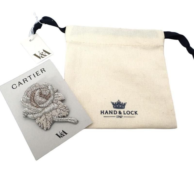 カルティエ展 薔薇 刺しゅうブローチ CARTIER 限定 オフィシャルグッズ