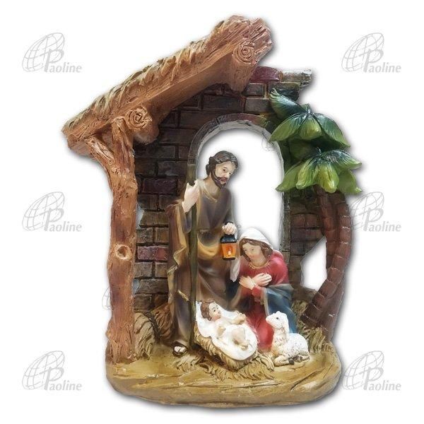 プレゼピオ 聖家族とヤシの木のある馬小屋｜プレゼピオ｜キリスト教