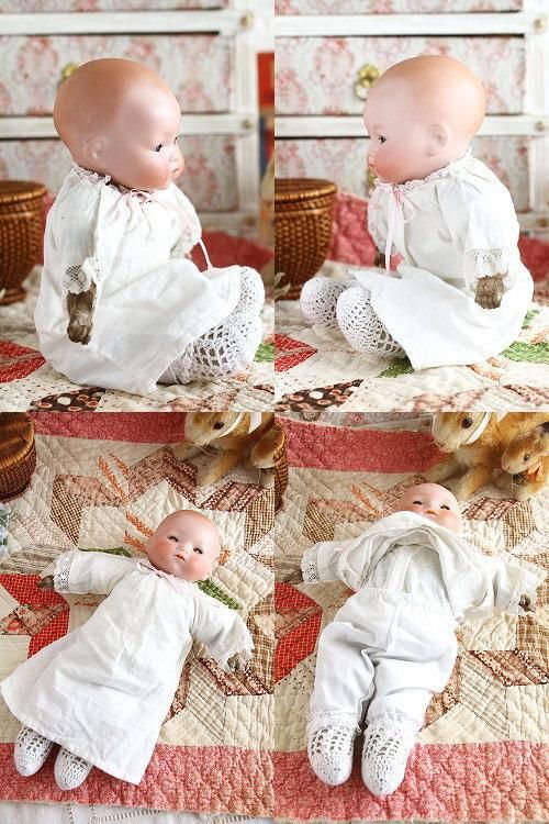 アーモンドマルセルタイプ ベビードール アンティーク風 人形