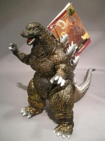 バンダイ・劇場限定「世紀末覇王ゴジラ（金粉）」タグ付