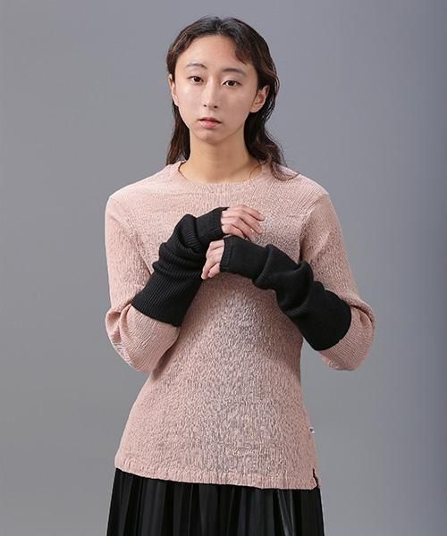カシミヤシルク アームウォーマー | ブラック - 楊柳生地 専門店 山城