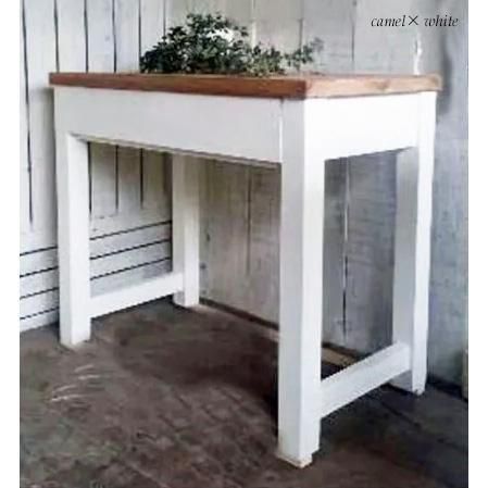 アンティーク風無垢材 学習机 ドレッサー 引き出し付きデスク PCデスク