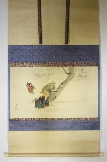 榊原文翠 桜人物図 - 古美術 山本美術