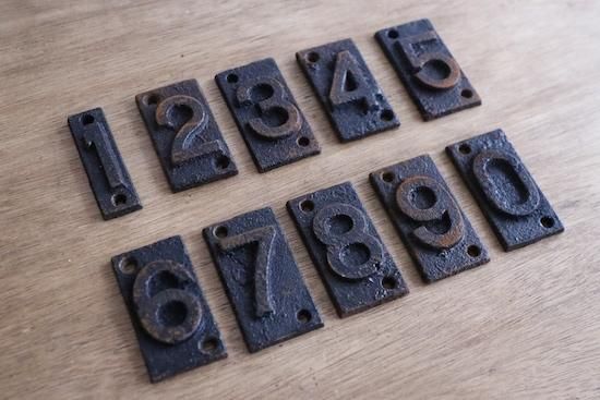 イギリスアンティークナンバープレート/アイアン鋳物/- カフェスタイル