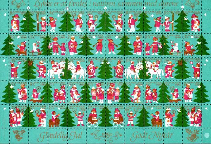 デンマーク クリスマス シール （1980年／1シート50枚）/Danish