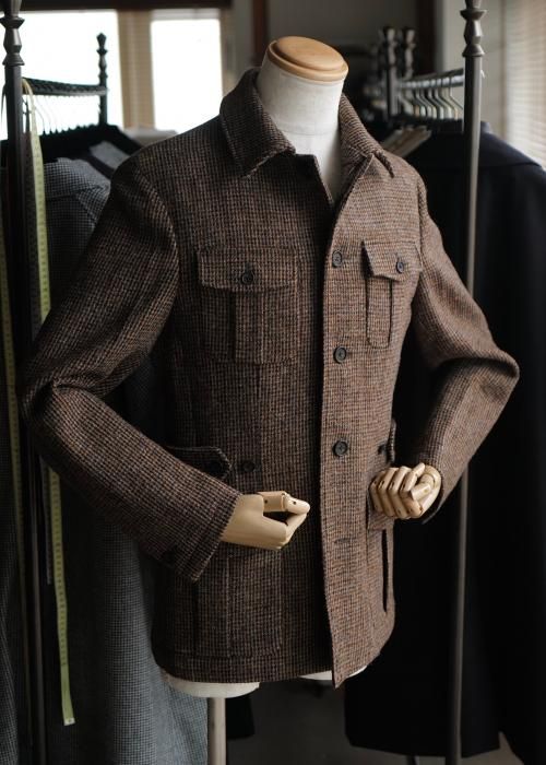 CORDINGS】ハリスツイードブリティッシュハンティングジャケット